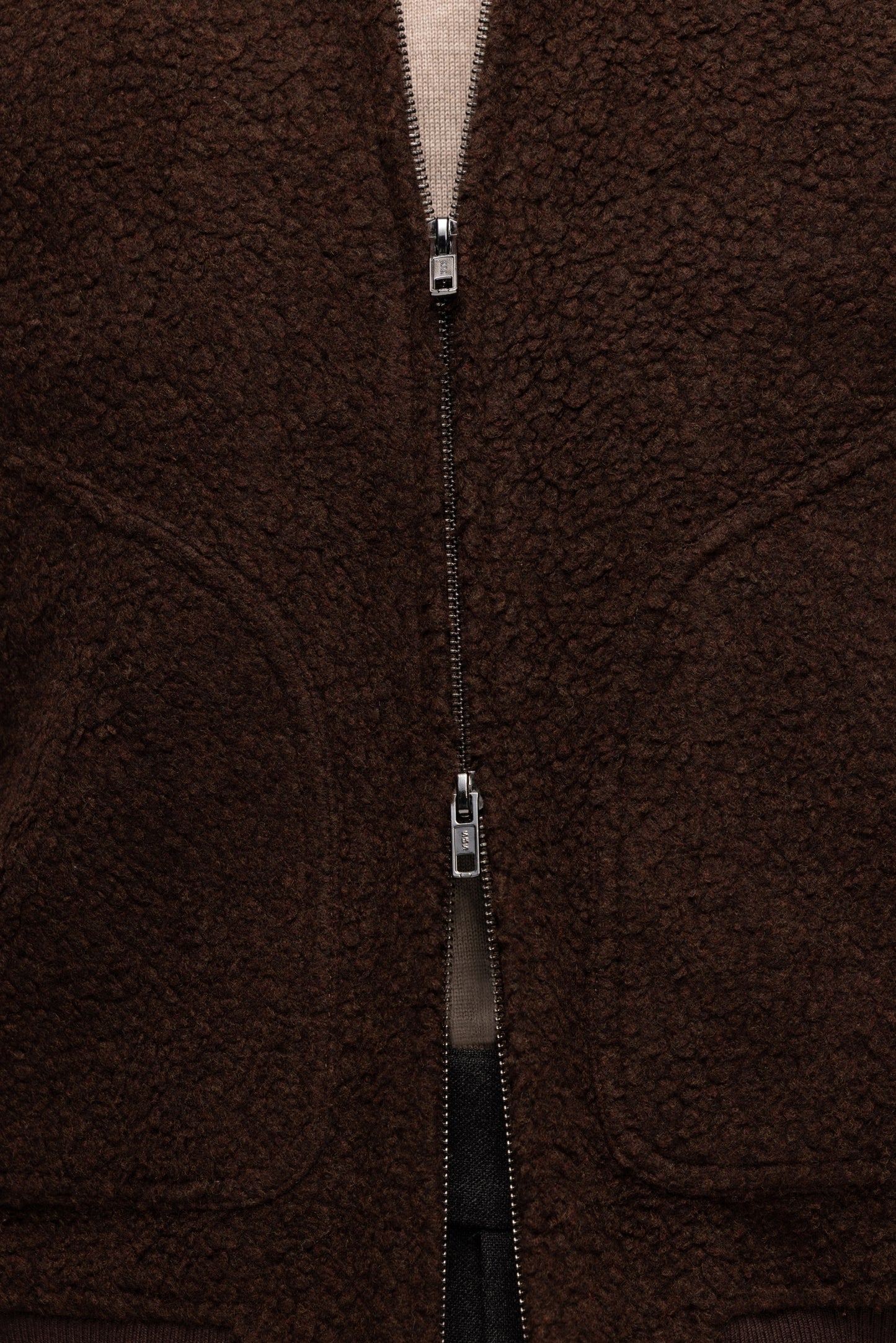 Blouson aviateur en laine non teinte