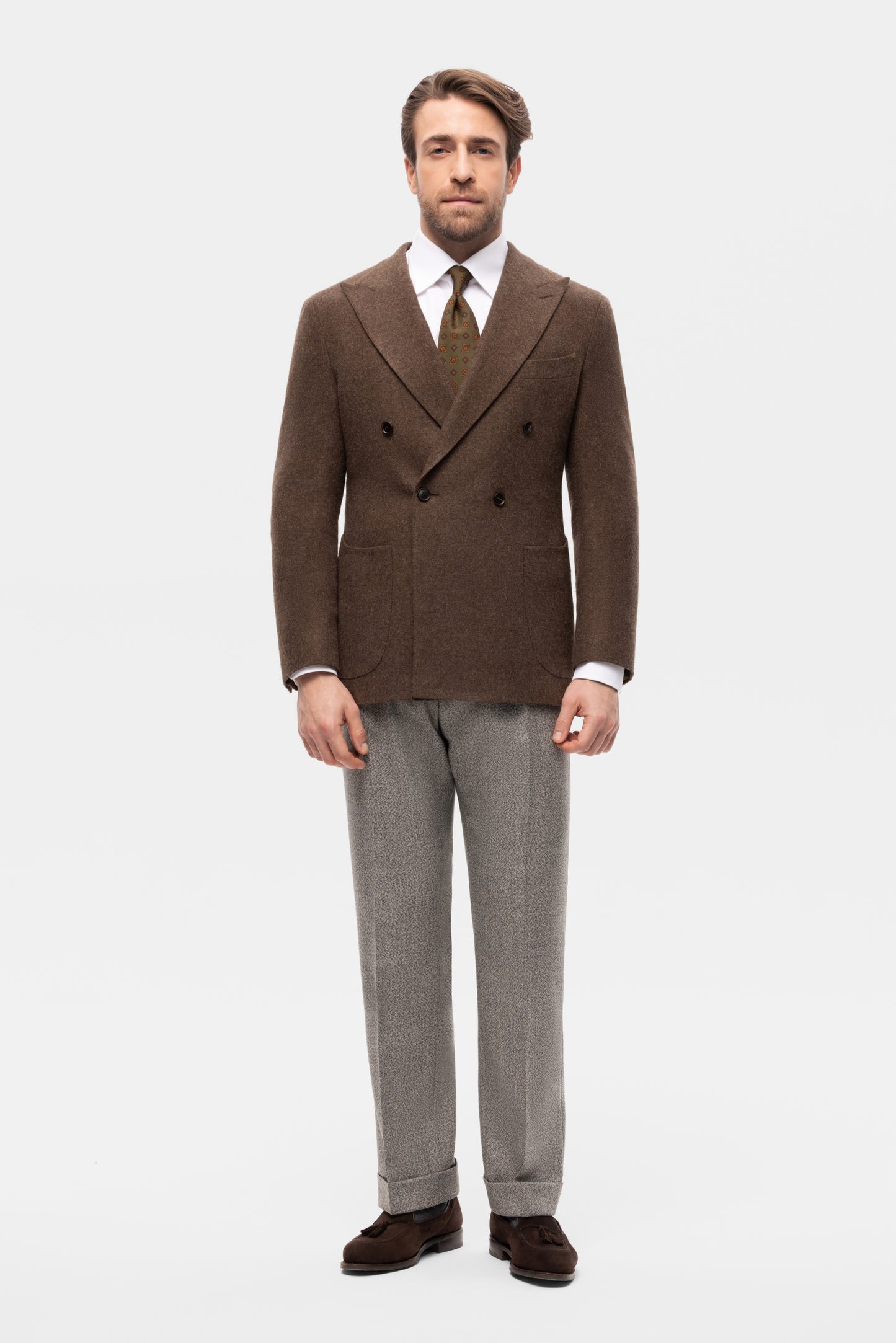 Burgundy-blue PoW checkered jacket