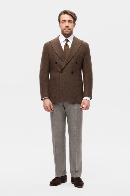 Burgundy-blue PoW checkered jacket