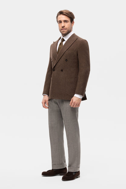 Burgundy-blue PoW checkered jacket