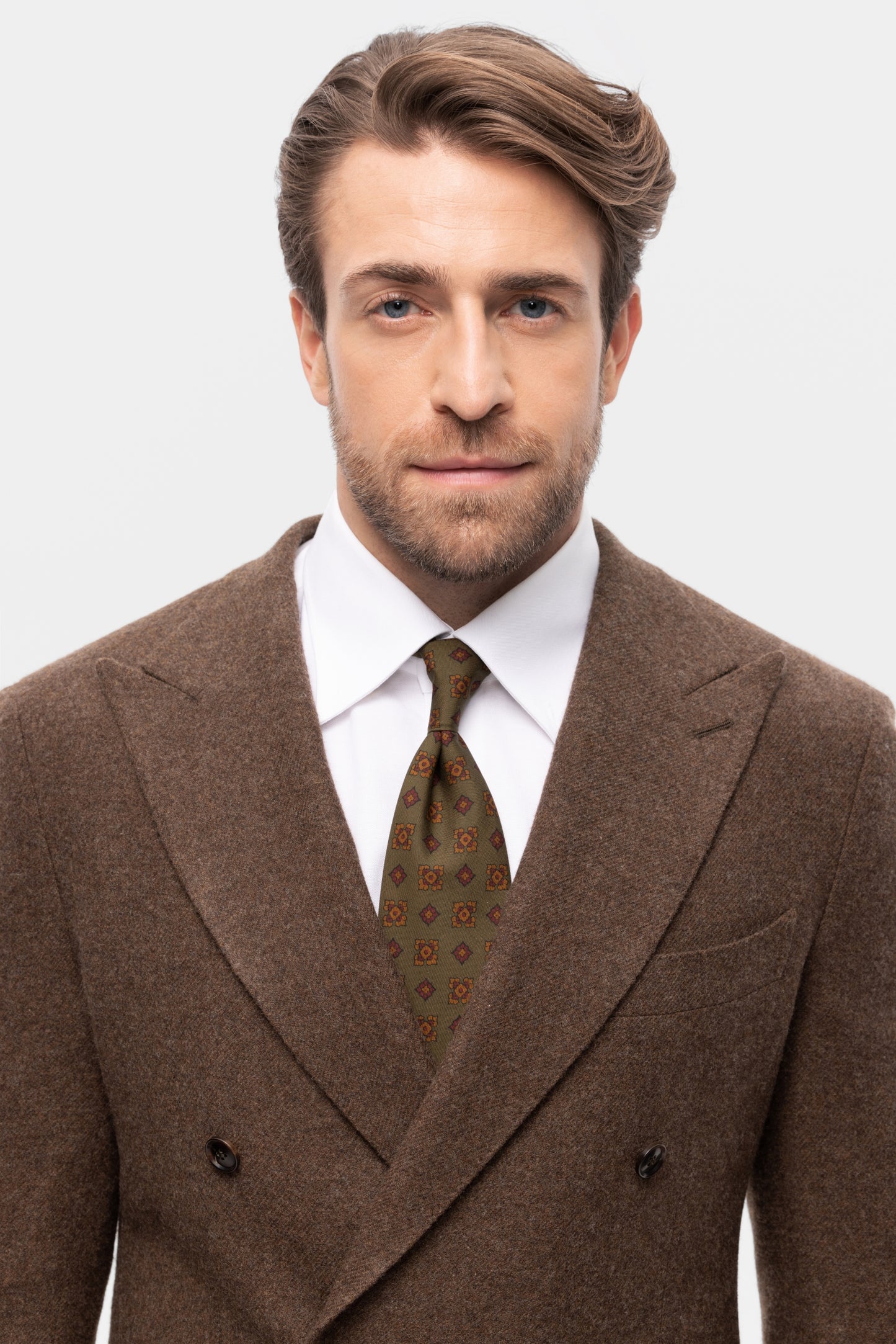 Burgundy-blue PoW checkered jacket