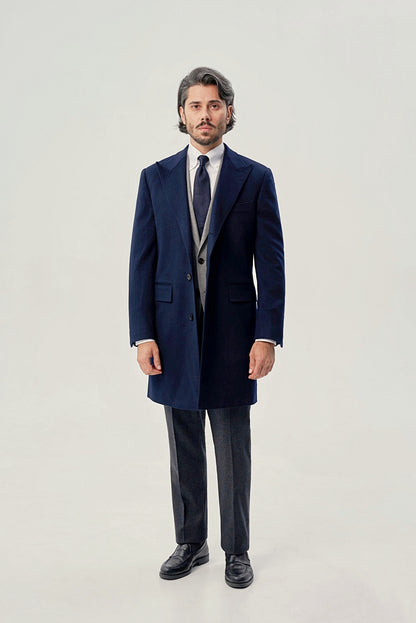 Granatowa jednorzędowa dyplomatka