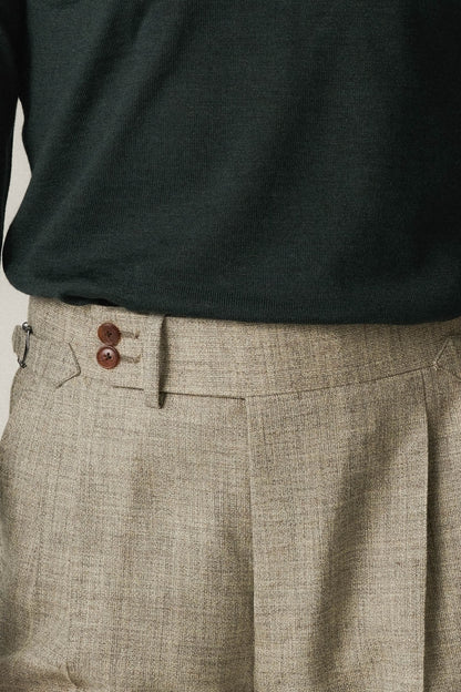 Pantalon en laine non teinte