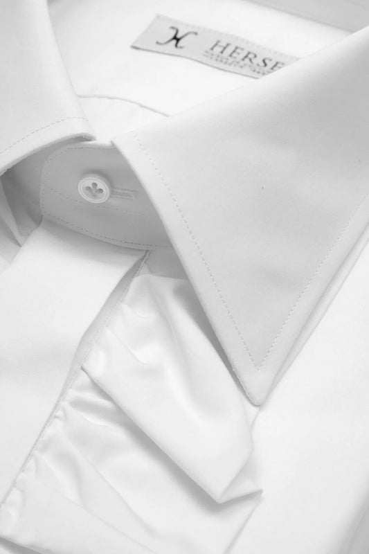 Tuxedo shirt with MTO ruffle